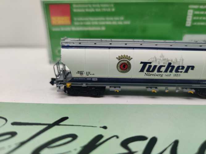Arnold N DC HN6708 4-achsigen Getreidesilowagen / auffälligen hellblauen „Tucher“-Design (GATX) / OVP
