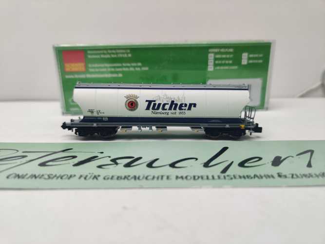 Arnold N DC HN6708 4-achsigen Getreidesilowagen / auffälligen hellblauen „Tucher“-Design (GATX) / OVP