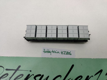 Hobbytrain N DC H23806 Niederbordwg + Behälter "Haus zu Haus" Kls443 / NEM / DB