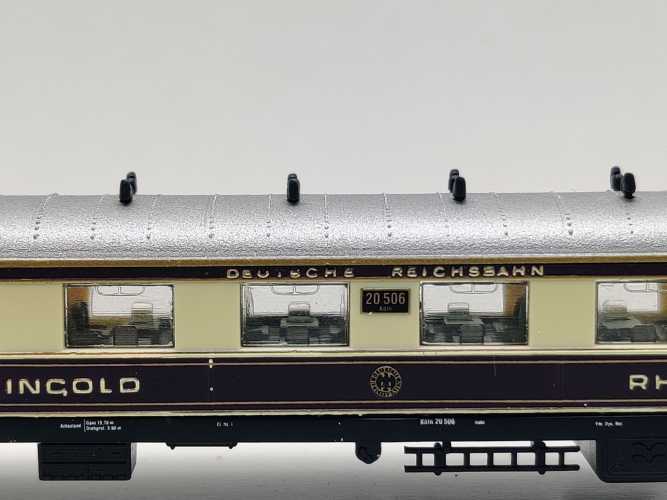 Hobbytrain N DC 20500 Rheingold Wagenset mit Beleuchtung / NEM / DRG / OVP