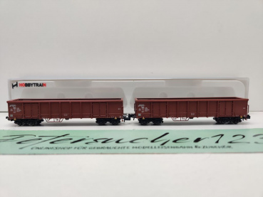 Hobbytrain N DC H23403 2er-Set offene Güterwagen Eanos-x052 / DB / OVP