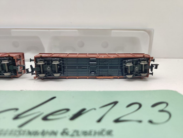 Hobbytrain N DC H23403 2er-Set offene Güterwagen Eanos-x052 / DB / OVP