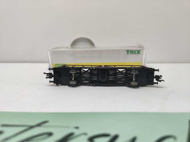 Mini Trix N DC 15257-8 / 2-achsigen Einheitstaschenwagen / Sdgkms 707 / DB AG / „BERTSCHI AG“ / OVP