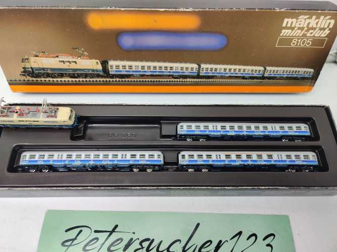 Mini Club / Märklin Z DC 8105 /  Personenzug „Flughafen Frankfurt – Ihr Zug zum Flug“/ OVP / Lok Defekt