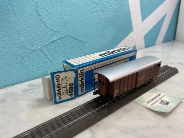 249// Märklin H0 4698 Gedeckter Güterwagen mit Bremserhaus Blaue OVP J622_GW2598