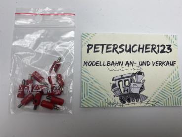 Viessmann, Märklin, Faller   10 Stück Stecker Rot