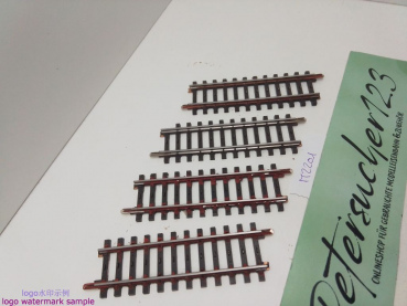Märklin H0 AC 2201 4x Gerades K-Gleis / 1/2 = 90 mm / Farbe, Rost, Kleber