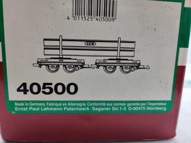 LBG Spur G / 40500 / Feldbahn-Drehschemelwagen-Set / OVP