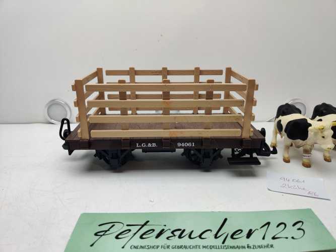 LBG Spur G / 94061 / 2-achsiger Güterwagen / Viehtransport mit 2 Kühen