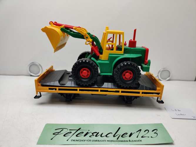 LBG Spur G 94069 / 2-achsiger offener Güterwagen Fachwagen mit Radlader
