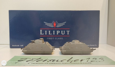 Liliput H0 DC L136508 Panzerspähzug / Pionier-/Geschützwagen / Set 4 / OVP