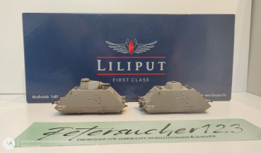 Liliput H0 DC L136508 Panzerspähzug / Pionier-/Geschützwagen / Set 4 / OVP
