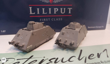 Liliput H0 DC L136508 Panzerspähzug / Pionier-/Geschützwagen / Set 4 / OVP