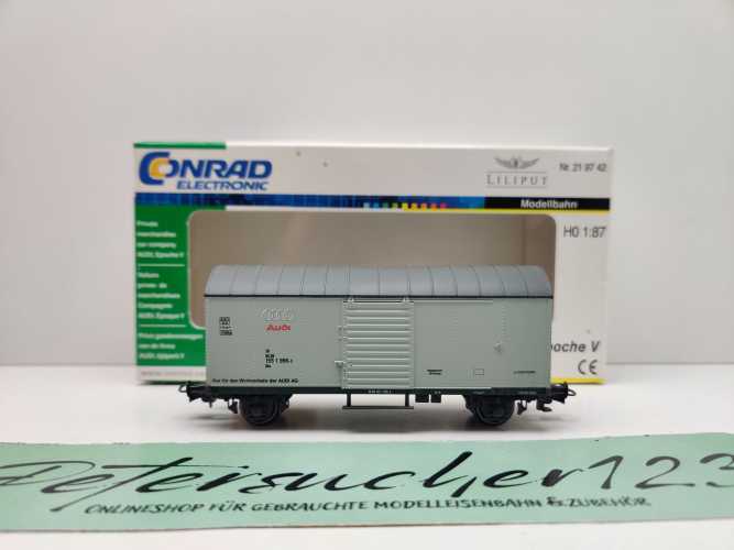 Liliput H0 DC 219742 Privatgüterwagen "AUDI" Gbs / NEM / [P] DB / OVP