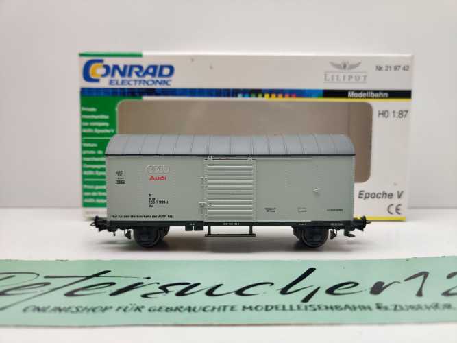 Liliput H0 DC 219742 Privatgüterwagen "AUDI" Gbs / NEM / [P] DB / OVP