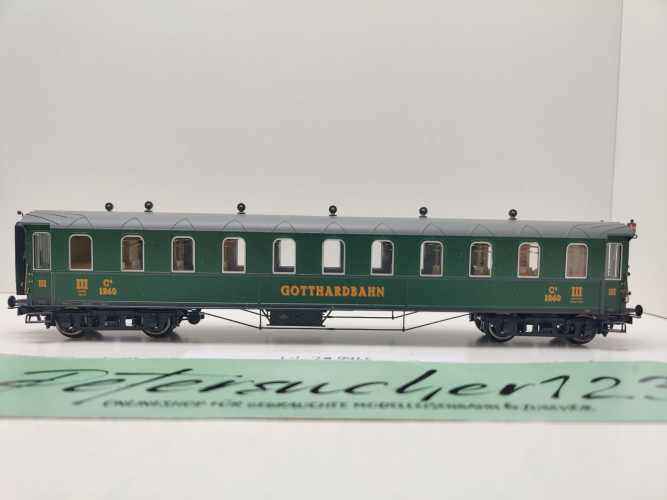 Liliput H0 DC 329966 Personenwagen "Gotthardbahn" ohne Licht 3.Kl C4 / NEM / [P]