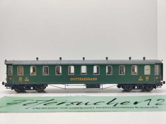 Liliput H0 DC 329966 Personenwagen "Gotthardbahn" ohne Licht 3.Kl C4 / NEM / [P]