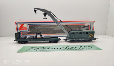 Lima H0 DC 309058 Schwerlastkran mit Schutzwagen / BPRX 4030 / DB / OVP