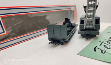 Lima H0 DC 309058 Schwerlastkran mit Schutzwagen / BPRX 4030 / DB / OVP