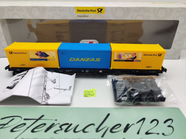 Lima H0 DC 02142 Tragwagen & 3 Container Rs / DP Philatelie / NEM / DB / OVP
