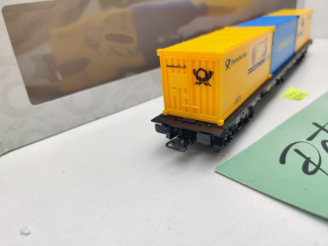 Lima H0 DC 02142 Tragwagen & 3 Container Rs / DP Philatelie / NEM / DB / OVP