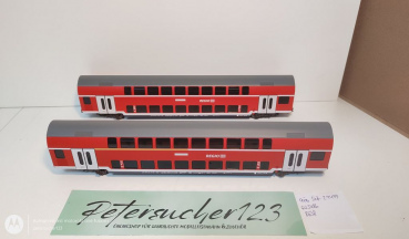 Märklin H0 AC 29478 Doppelstockwagen-Set DABza756 DBza751 1.-2. + 2.Kl / NEM / DB