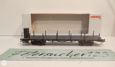 Märklin H0 AC 46280 Flachwagen mit Bremserhaus / K / K.Bay.Sts.B. / OVP weiß