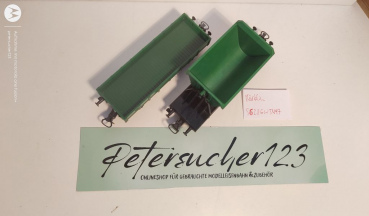 Märklin H0 AC 1x Kipplore grün + 1x Niederbordwagen grün ohne Aufschrift