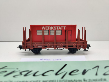 Märklin H0 AC 00752-04 Rungenwagen Container "Werkstatt" Kbs890 / Set / DB