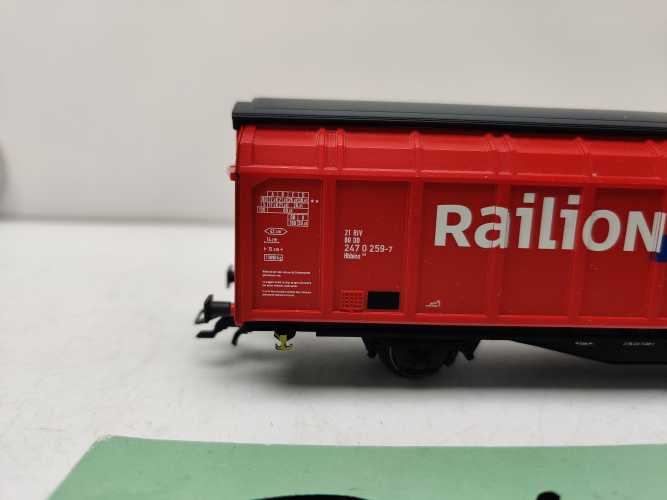 Märklin H0 AC 00757-09 / 2-achsiges Großvolumen-Schiebewandwagen / Typ Hbbins 306 / DB AG / Rot