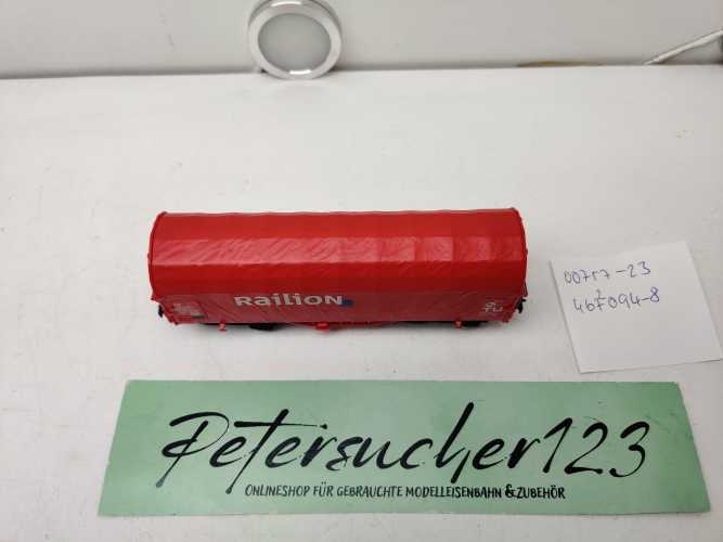 Märklin H0 AC 00757-23 / 467 2 094-8 / Shimmns-tu 718 Schiebeplanenwagen, „Railion“, DB AG / Rot