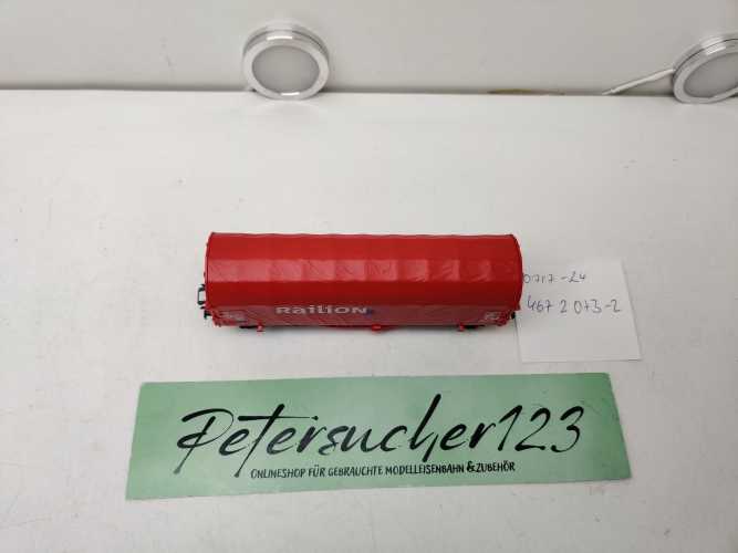 Märklin H0 AC 00757-24 / 467 2 073-2 / Schiebeplanenwagen / Bauart Shimmns-tu 718 / Railon / DB AG / Rot