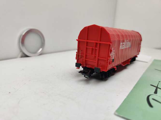 Märklin H0 AC 00757-24 / 467 2 073-2 / Schiebeplanenwagen / Bauart Shimmns-tu 718 / Railon / DB AG / Rot