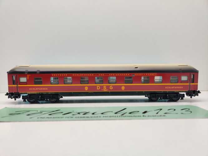 Märklin H0 AC 00766-04 Schlafwagen WLABüm33 aus Display / DB / OVP hblau