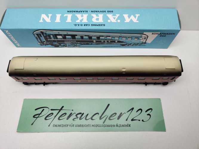 Märklin H0 AC 00766-04 Schlafwagen WLABüm33 aus Display / DB / OVP hblau
