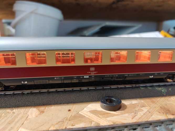Märklin H0 AC 00776-03 TEE-Abteilwagen 1.Kl Avüm111 Licht aus Set / NEM / DB / OVP