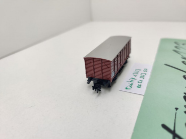 Minitrix N DC 13253 ex 51 3253 00 ged. Güterwagen Gklm191 / DB