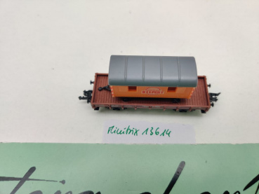 Minitrix N DC 13614 ex 51358830 Niederbordwagen + Bauwagen "Hilpert" Xf / DRG