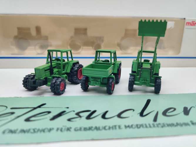 Märklin H0 1892 3 Fendt Modelle: Schlepper - Traktor m Schaufel - Geräteträger / OVP
