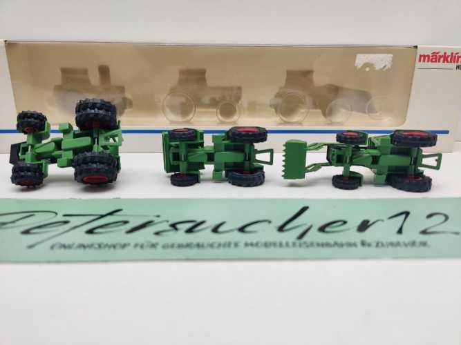 Märklin H0 1892 3 Fendt Modelle: Schlepper - Traktor m Schaufel - Geräteträger / OVP
