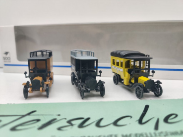 Märklin H0 1898 / dreiteiliges Oldtimer-Lastwagen-Set / Sonderserie zum Jubiläum „500 Jahre Post“/ OVP