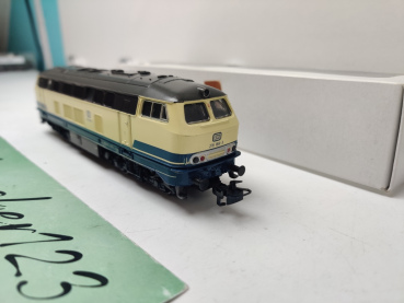 MÄRKLIN H0 AC 3374 / BR216188-3 / Diesellok / DB / Blau - Beige / Analog / Ersatz- OVP