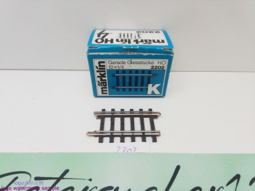 Märklin H0 AC 2202 1x Gerades K-Gleis / 1/4 = 45 mm / aus OVP blau