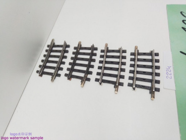 Märklin H0 AC 2224 4x Gebogenes K-Gleis / R=360 mm / 1/4=7,5° / Farbe Kleber Rost