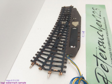 Märklin H0 AC 2261 elektr. K-Gleis Weiche links / 168,9 mm / 22° 30 / Farbe, Kleber