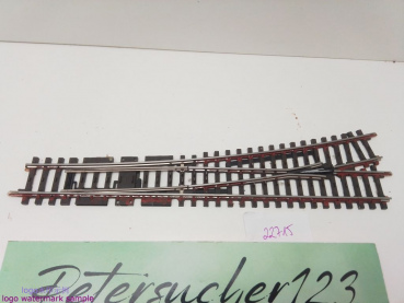 Märklin H0 AC 22715 K-Gleis schlanke Weiche Links / 225 mm / 14° 26' / Farbe Kleber