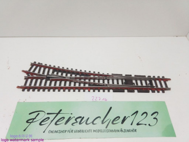 Märklin H0 AC 22716 K-Gleis schlanke Weiche Rechts / 225 mm / 14° 26' / Farbe Kleber