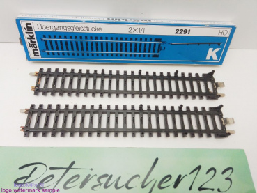 Märklin H0 AC 2291 Set Übergangsgleis K- auf M-Gleis / 1/1 = 180 mm / OVP