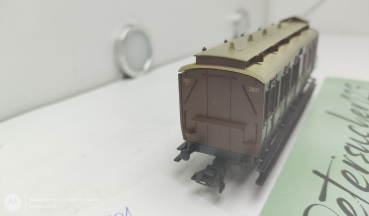 Märklin H0 AC 28456 / 3801  Personenwagen aus Berliner Vorverkehr KPEV / Wannsee
