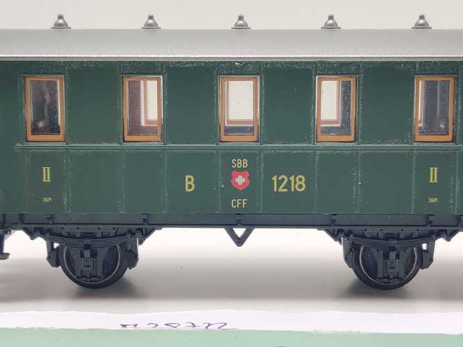Märklin H0 AC 28722 Plattformwagen 2.Kl B aus Set / SBB